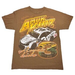 Amok Kidz NASCAR #3 Jack Daniel's Race Car Graphic T-Shirt Brown Adult Large